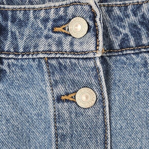 Levi's Levi Strauss & Co Jean Skirt 30 (US 6) Button Front Denim Y2k Western - Picture 2 of 12